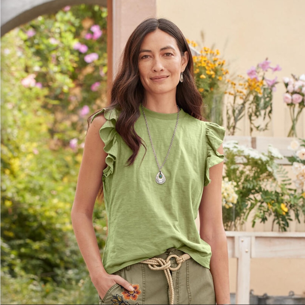 SUNDANCE Uptown Tee. Kiwi. Medium